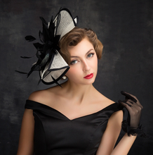 Load image into Gallery viewer, "Arna" Collection - Luxury Hats - Headpiece Formal Feather Hair Accessories
