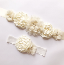 Load image into Gallery viewer, Arna's Royal Collection - Flower Belt &amp; Head Piece (Children) Bridal
