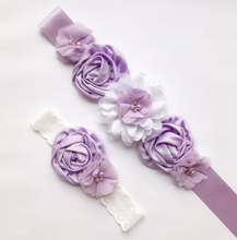 Load image into Gallery viewer, Arna's Royal Collection - Flower Belt &amp; Head Piece (Children) Bridal
