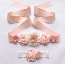 Load image into Gallery viewer, Arna's Royal Collection - Flower Belt &amp; Head Piece (Children) Bridal
