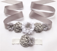 Load image into Gallery viewer, Arna's Royal Collection - Flower Belt &amp; Head Piece (Children) Bridal
