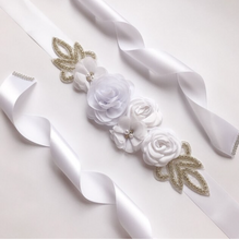 Load image into Gallery viewer, Arna's Royal Collection - Flower Belt &amp; Head Piece (Children) Bridal - Many Colours
