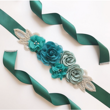 Load image into Gallery viewer, Arna's Royal Collection - Flower Belt &amp; Head Piece (Children) Bridal - Many Colours
