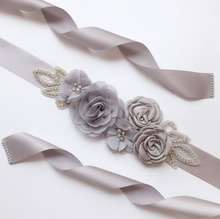 Load image into Gallery viewer, Arna's Royal Collection - Flower Belt &amp; Head Piece (Children) Bridal - Many Colours
