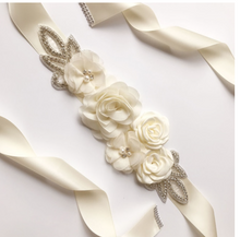 Load image into Gallery viewer, Arna's Royal Collection - Flower Belt &amp; Head Piece (Children) Bridal - Many Colours
