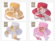 Load image into Gallery viewer, "Arna Collection" Luxury Hats - Lace floral Elegance
