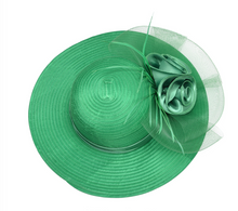 Load image into Gallery viewer, "Arna Collection" Luxury Hats - Unique Satin &amp; Horse Hair with Feathers
