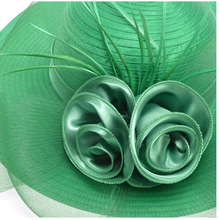 Load image into Gallery viewer, "Arna Collection" Luxury Hats - Unique Satin &amp; Horse Hair with Feathers
