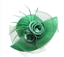 Load image into Gallery viewer, "Arna Collection" Luxury Hats - Unique Satin &amp; Horse Hair with Feathers
