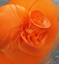 Load image into Gallery viewer, "Arna Collection" Luxury Hats - Unique Satin &amp; Horse Hair with Feathers

