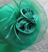 Load image into Gallery viewer, "Arna Collection" Luxury Hats - Unique Satin &amp; Horse Hair with Feathers
