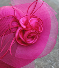 Load image into Gallery viewer, "Arna Collection" Luxury Hats - Unique Satin &amp; Horse Hair with Feathers

