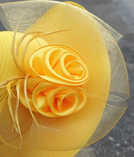Load image into Gallery viewer, "Arna Collection" Luxury Hats - Unique Satin &amp; Horse Hair with Feathers
