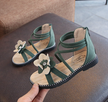 Load image into Gallery viewer, Arna Shoe Collection - Beautiful Girls Roman Sandal Zipper in many Sizes/Colours &amp; Styles
