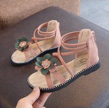 Load image into Gallery viewer, Arna Shoe Collection - Beautiful Girls Roman Sandal Zipper in many Sizes/Colours &amp; Styles
