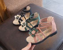 Load image into Gallery viewer, Arna Shoe Collection - Beautiful Girls Roman Sandal Zipper in many Sizes/Colours &amp; Styles
