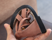 Load image into Gallery viewer, Arna Shoe Collection - Beautiful Girls Roman Sandal Zipper in many Sizes/Colours &amp; Styles
