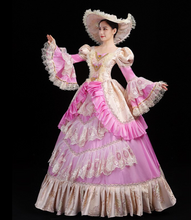 Load image into Gallery viewer, Arna's Royal Gown Collection - Rococo Baroque Marie Antoinette Ball Dresses 18th Century Victorian Gown
