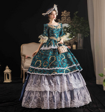Load image into Gallery viewer, Arna's Royal Gown Collection - Rococo Baroque Marie Antoinette Ball Dresses 18th Century Victorian Gown
