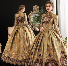 Load image into Gallery viewer, Arna's Royal Gown Collection - Rococo Baroque Marie Antoinette Ball Dresses 18th Century Victorian Gown

