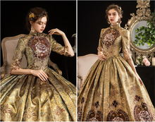 Load image into Gallery viewer, Arna's Royal Gown Collection - Rococo Baroque Marie Antoinette Ball Dresses 18th Century Victorian Gown
