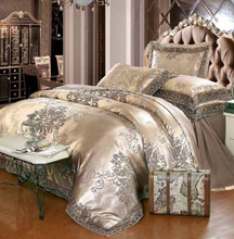 Load image into Gallery viewer, "Arna Lisa" Royal Collection - New Jacquard Satin Royal Luxury Bedding - King - 6 Piece
