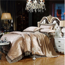 Load image into Gallery viewer, "Arna Lisa" Royal Collection - New Jacquard Satin Royal Luxury Bedding - King - 6 Piece
