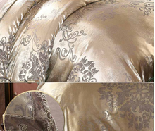 Load image into Gallery viewer, "Arna Lisa" Royal Collection - New Jacquard Satin Royal Luxury Bedding - King - 6 Piece
