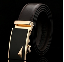 Load image into Gallery viewer, Mens Luxury BELT Automatic Buckle Genuine Leather - Brown - Many Styles &amp; Sizes
