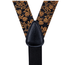 Load image into Gallery viewer, Luxury Mens Suspender Wedding Accessories Leather 6 Clips Braces Bow Tie Set - Many Colours &amp; Sizes

