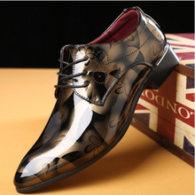 Load image into Gallery viewer, Mens Patent Leather Oxford Shoes Pointed Toe Business Wedding Shoes -  Many Sizes &amp; Colours
