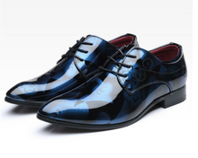 Load image into Gallery viewer, Mens Patent Leather Oxford Shoes Pointed Toe -  Many Sizes &amp; Colours
