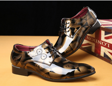 Load image into Gallery viewer, Mens Patent Leather Shoes Pointed Toe Business Wedding Shoes -  Many Sizes &amp; Colours
