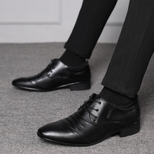 Load image into Gallery viewer, British Slip On Split Leather Pointed Toe Shoes Business Wedding Formal Shoes - Many Colours &amp; Sizes
