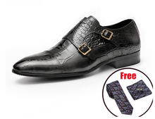 Load image into Gallery viewer, Men Genuine Leather shoes - Black or Brown - Many Sizes
