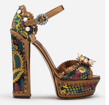 Load image into Gallery viewer, Luxury Women's Crystal Faux-Pearl Embellished Platform Chunky Heel
