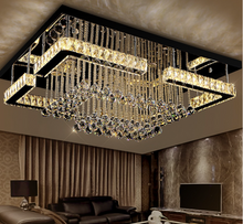 Load image into Gallery viewer, "Arna's Luxury  Collection" Chandelier K9 Crystal LED Ceiling Chandelier - L100cm x W80 + 80W
