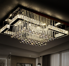 Load image into Gallery viewer, "Arna's Luxury  Collection" Chandelier K9 Crystal LED Ceiling Chandelier - L100cm x W80 + 80W
