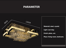 Load image into Gallery viewer, "Arna's Luxury  Collection" Chandelier K9 Crystal LED Ceiling Chandelier - L100cm x W80 + 80W
