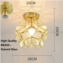 Load image into Gallery viewer, Arna Royal Collection - Pendant Lights Bedroom Led Full Brass Copper Nordic Lamp Hanging
