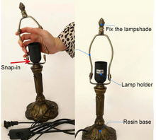 Load image into Gallery viewer, Arna Royal Collection -Tiffany Table lamp LED Mediterranean Vintage Stained Glass Light
