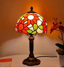 Load image into Gallery viewer, Arna Royal Collection -Tiffany Table lamp LED Mediterranean Vintage Stained Glass Light
