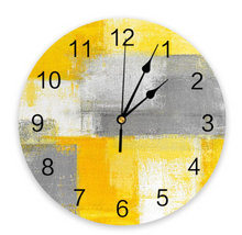 Load image into Gallery viewer, Deluxe "Arna Royal Clock Collection" Oil Painting Abstract Geometric Wall Clock - Many Colours
