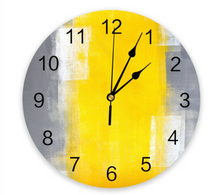 Load image into Gallery viewer, Deluxe "Arna Royal Clock Collection" Oil Painting Abstract Geometric Wall Clock - Many Colours
