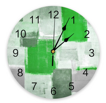 Load image into Gallery viewer, Deluxe "Arna Royal Clock Collection" Oil Painting Abstract Geometric Wall Clock - Many Colours
