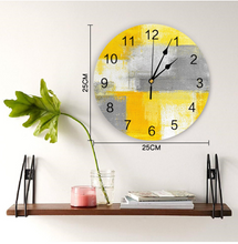 Load image into Gallery viewer, Deluxe "Arna Royal Clock Collection" Oil Painting Abstract Geometric Wall Clock - Many Colours
