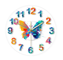 Load image into Gallery viewer, Deluxe "Arna Royal Clock Collection" Watercolour Painted Wall Clock
