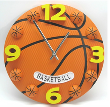 Load image into Gallery viewer, Deluxe "Arna Royal Clock Collection"  Football Basketball Clock 3D Children's
