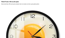 Load image into Gallery viewer, Deluxe "Arna Royal Clock Collection"  Fried Egg Kitchen Wall Clock
