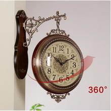 Load image into Gallery viewer, Deluxe "Arna Royal Clock Collection"  American Style Double Sided Wall Clock
